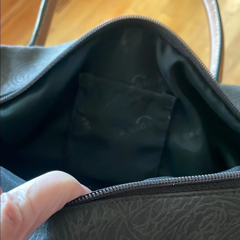 La Bagagerie Brown Paisley Design With Tan Leather Handbag - Picture 12 of 13